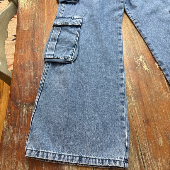 Favorite Daughter The Carly Shortie Cargo Wide Leg Jeans Size 24 Super Hi-Rise - Picture 3 of 15